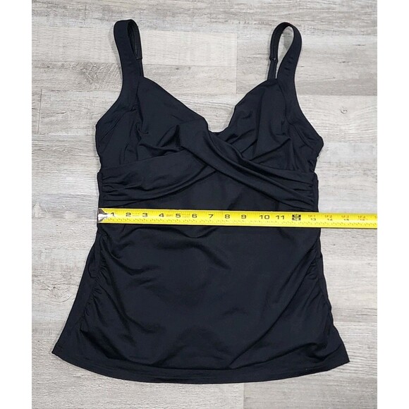 Lands’ End Black Tankini Top Underwire Size 6 - Picture 3 of 7